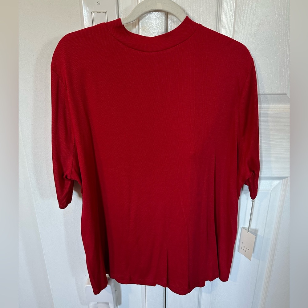 A new day mock neck tee